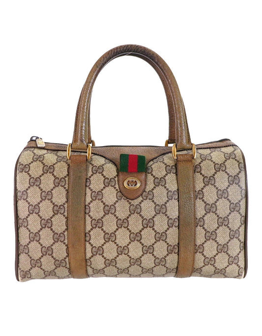GUCCI Ophidia Boston leather tote